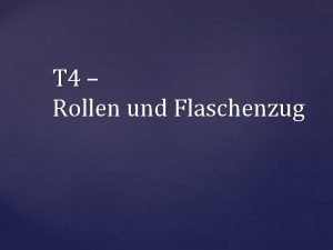 Flaschenzug mit 4 rollen