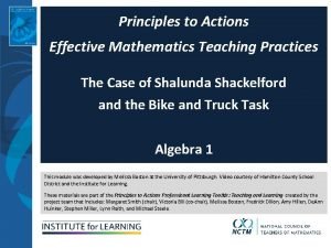 Principles to Actions Effective Mathematics Teaching Practices The