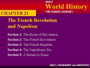 HOLT World History CHAPTER 21 THE HUMAN JOURNEY