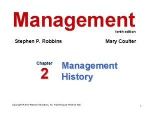 Management stephen robbins 10th edition