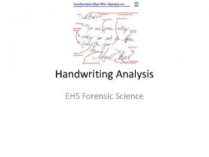 Forensic handwriting analysis video