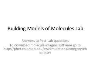 Building molecules lab answers