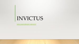 Invictus by ernest hemingway