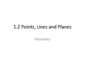 1 2 Points Lines and Planes Geometry Section