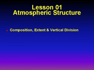 Vertical division of atmosphere