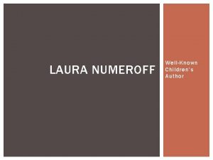Laura numeroff awards