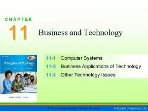 Chapter 11 business and technology