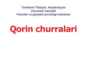 Churralar tasnifi