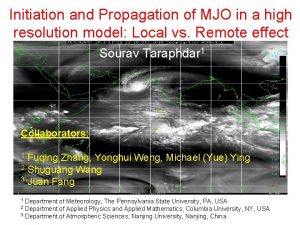 Initiation and Propagation of MJO in a high