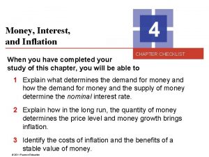 Inflation checklist
