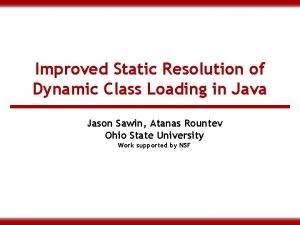 Static vs dynamic class loading in java
