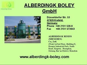 Alberdingk Boley ALBERDINGK BOLEY Gmb H Dsseldorfer Str