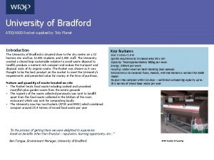 University of Bradford A 700A 900 Rocket supplied