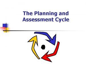 The Planning and Assessment Cycle In the Backpack