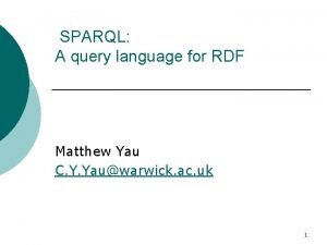 Sparql a