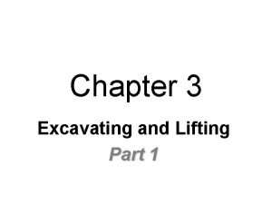 Excavator lift plan example