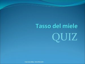 Tasso del miele