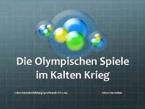 Olympische spiele kalter krieg