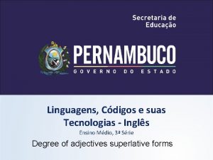 Linguagens Cdigos e suas Tecnologias Ingls Ensino Mdio