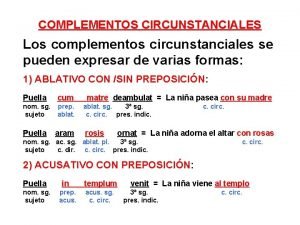 C circunstanciales