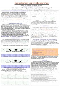 Benutzbarkeit von Testkennwerten Jrg M Mller Universitt Tbingen