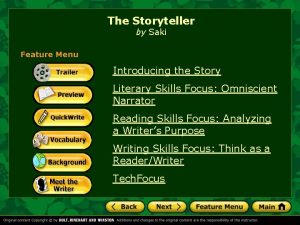 Saki storyteller