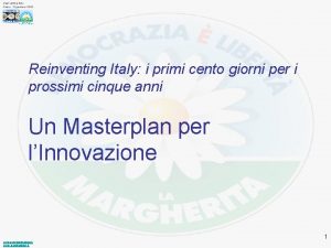 Reinventing Italy Roma 31 gennaio 2006 Dipartimento Innovazione