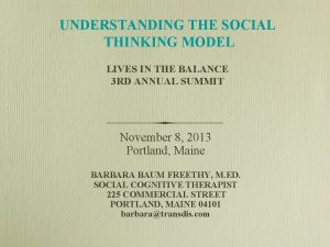 Social thinking workshops