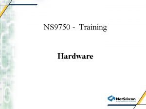 NS 9750 Training Hardware NS 9750 Ethernet Block