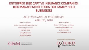 Enterprise risk captive