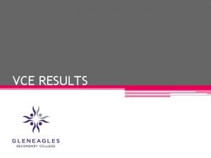 Vce statement of results