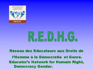 Rseau des Educateurs aux Droits de lHomme la