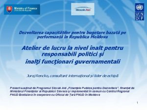 Dezvoltarea capacitilor pentru bugetare bazat pe performan n