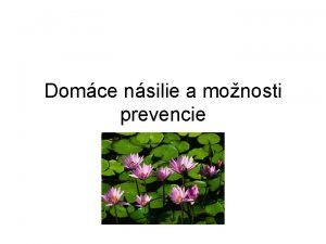 Domce nsilie a monosti prevencie Druhy prevencie Primrna