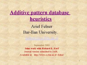 Pattern database heuristics