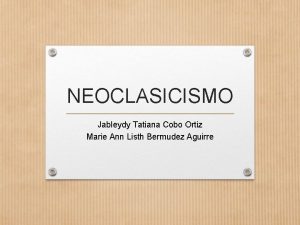 Exponentes del neoclasicismo