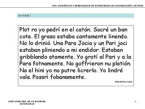 PIN ENSEANZA Y APRENDIZAJE DE ESTRATEGIAS DE COMPRENSIN