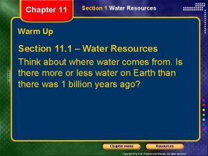 Chapter 11 section 2 water use and management