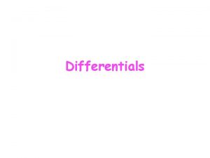 Total differential