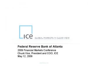 Federal Reserve Bank of Atlanta 2009 Financial Markets
