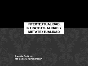 Intratextualidad