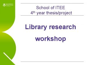 Itee thesis database