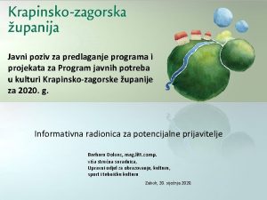 Javni poziv za predlaganje programa i projekata za