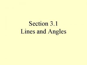 Section 3 1 Lines and Angles Perpendicular Lines