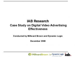 Video advertising research