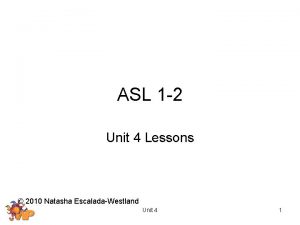 Master asl unit 4 pdf