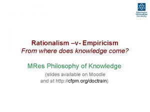 Empirism och rationalism