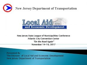 New Jersey Department of Transportation New Jersey State