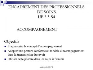 ENCADREMENT DES PROFESSIONNELS DE SOINS UE 3 5