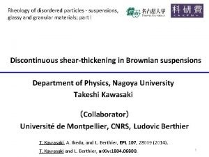 Rheology of disordered particles suspensions glassy and granular